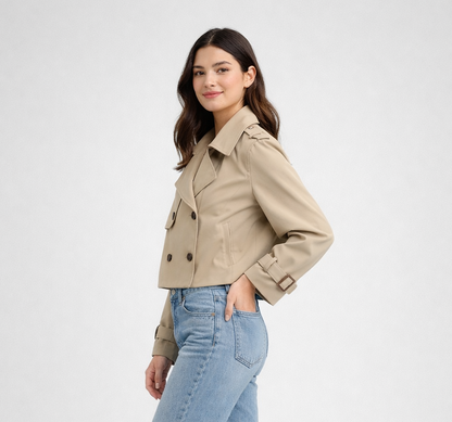 Cropped Utility Trench Jacket