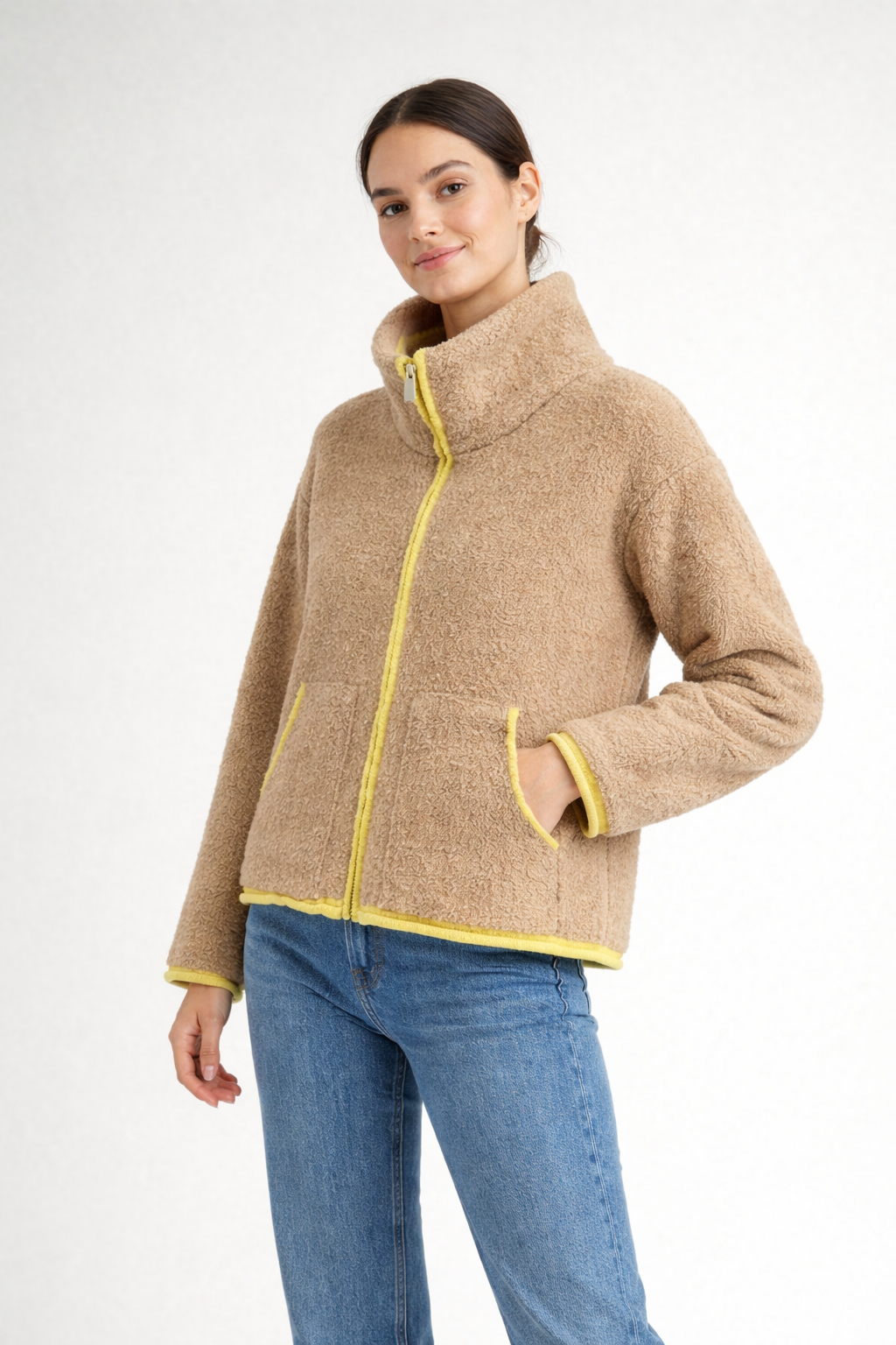 Contrast Knit Bomber