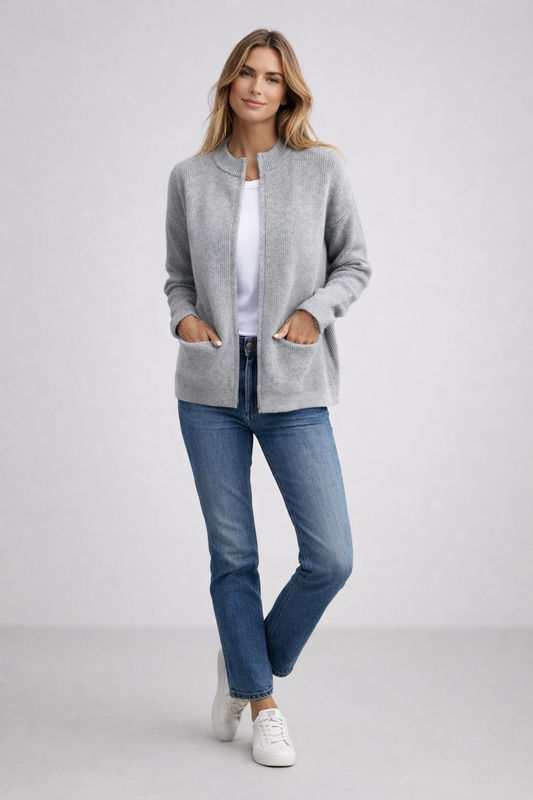 Refined Pocket Knit Coat