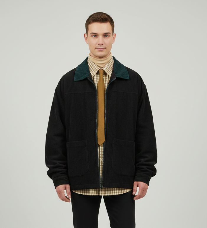 Navy Corduroy Overshirt