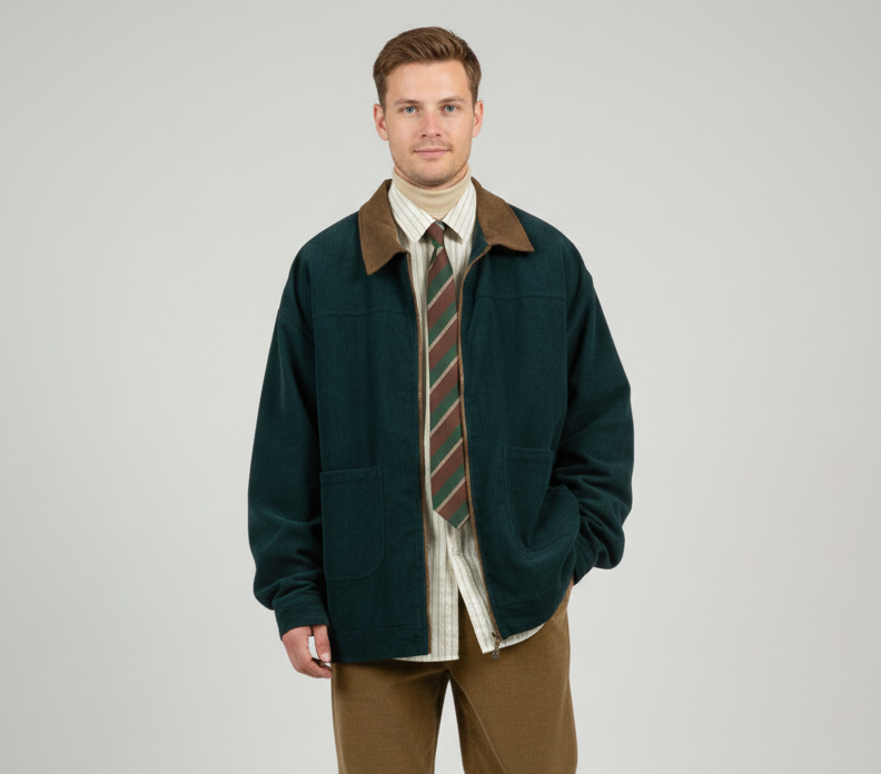 Navy Corduroy Overshirt