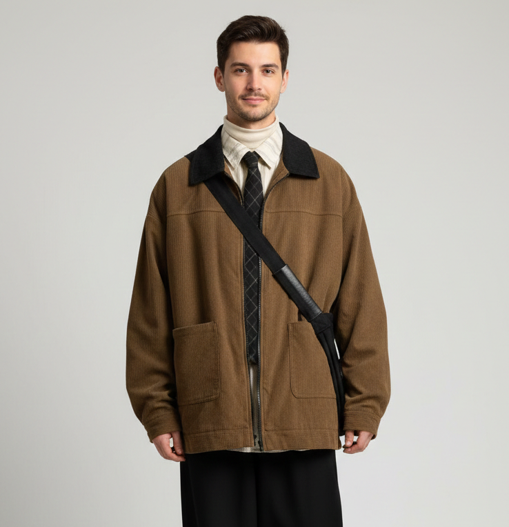 Navy Corduroy Overshirt