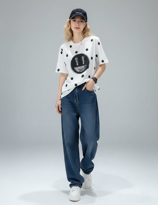 Elastic High-Rise Lyocell Denim