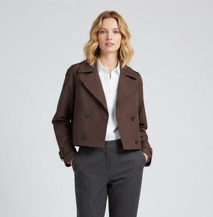 Cropped Utility Trench Jacket